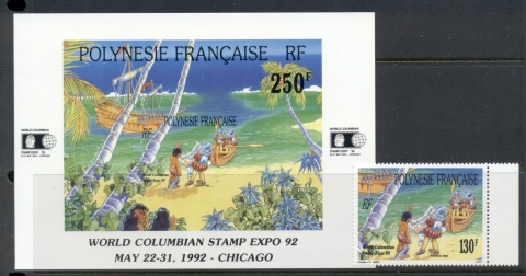 French Polynesia 1992 Discovery of America + MS