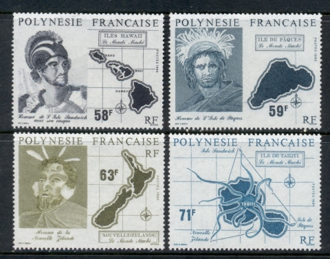 French Polynesia 1990 Maori Settlers & Maps