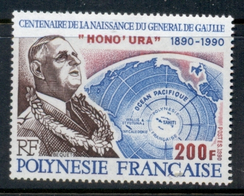 French Polynesia 1990 Charles de Gaulle Birth Centenary