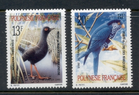 French-Polynesia-1990-Birds