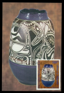 French-Polynesia-1997-Artists in Tahiti 110f Maxicard