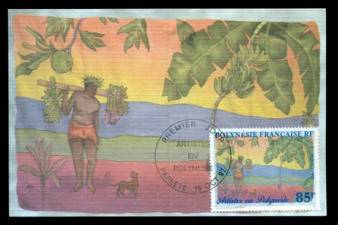 French-Polynesia-1997-Artists in Tahiti 85f Maxicard