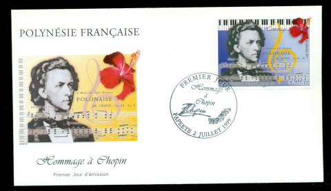 French-Polynesia-1999-Frederic Chopin, Composer FDC