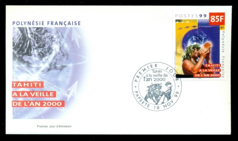 French-Polynesia-1999 Tahiti on the Eve of New Year 2000 FDC