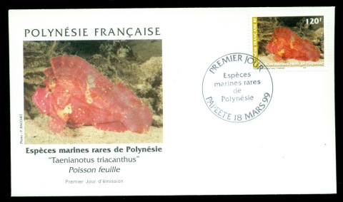 French-Polynesia-1999-Marine Life, Fish 120f FDC