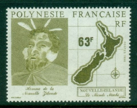 French Polynesia 1990 Tahiti Settlers & maps 63f