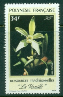 French-Polynesia-1990-Vanilla Orchid Flower 34f