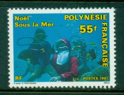 French-Polynesia-1991 Xmas 55f