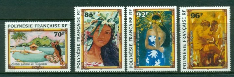 French-Polynesia-1996-Paintings of Tahitian Women