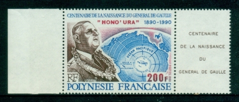 French-Polynesia-1990-General Charles de Gaulle Birth centenary