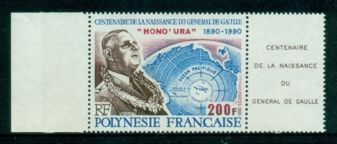 French Polynesia 1990 General Charles de Gaulle Birth centenary