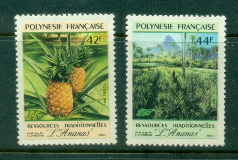 French-Polynesia-1991-Pineapples P&S