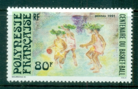 French-Polynesia-1991-Basketball Cent.