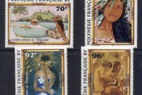 French-Polynesia-1996-Paintings of Tahitian Women