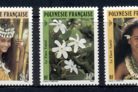 French-Polynesia-1990-Flower garlands