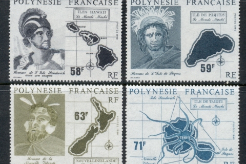 French-Polynesia-1990-Maori Settlers & Maps