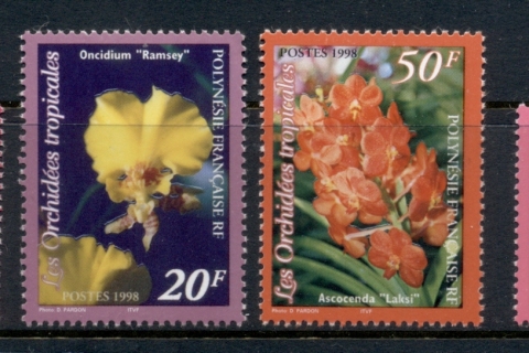French-Polynesia-1998-Flowers, Orchids