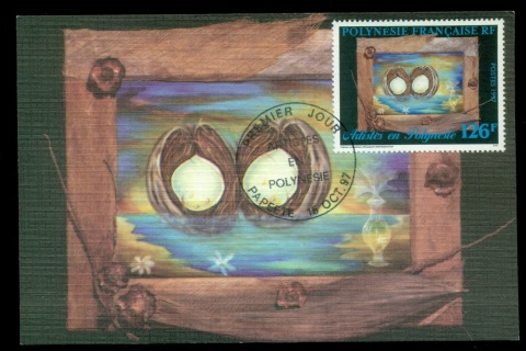 French-Polynesia-1997-Artists in Tahiti 126f Maxicard