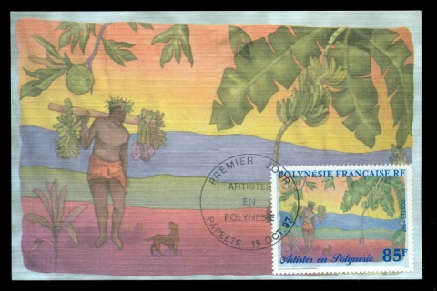 French-Polynesia-1997-Artists in Tahiti 85f Maxicard