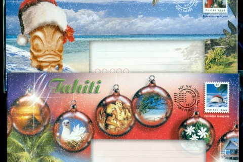 French-Polynesia-1999 Xmas 2x PSE