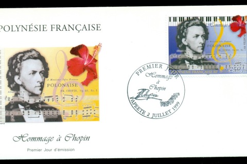 French-Polynesia-1999-Frederic Chopin, Composer FDC