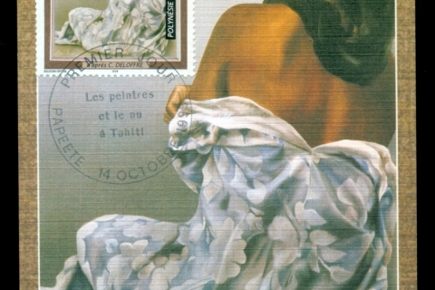 French-Polynesia-1999-Paintings, Nudes 180f Maxicard