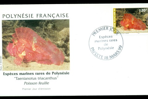 French-Polynesia-1999-Marine Life, Fish 120f FDC