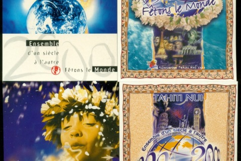 French-Polynesia-1999-Festivals of the World 4x pre Stamped Cards PSC