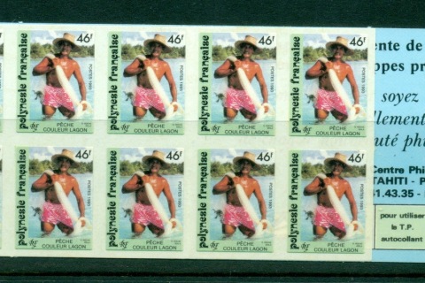 French-Polynesia-1993-Fisherman 46f Net Throw P&S booklet