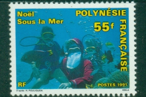 French-Polynesia-1991 Xmas 55f