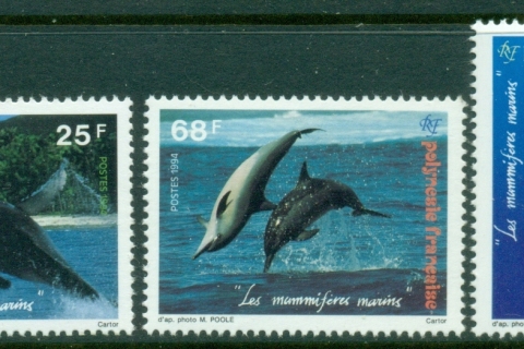 French-Polynesia-1994-Marine Life, Dolphins & Whales