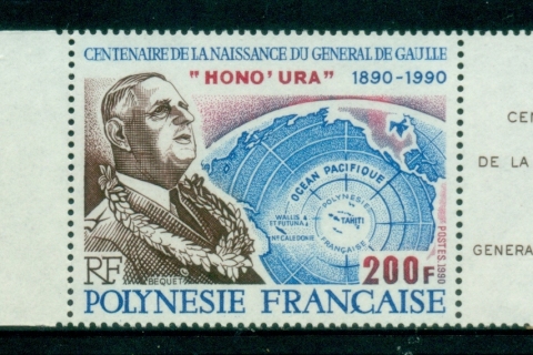French-Polynesia-1990-General Charles de Gaulle Birth centenary