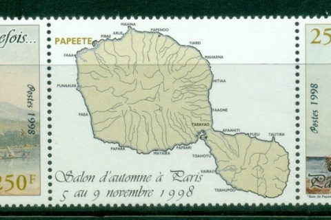 French-Polynesia-1998-Watercolour Paintings of Papeete Bay