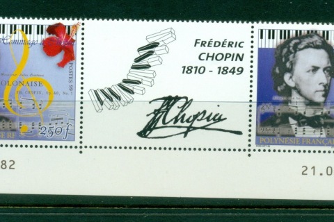 French-Polynesia-1999-Frederic Chopin pr + label