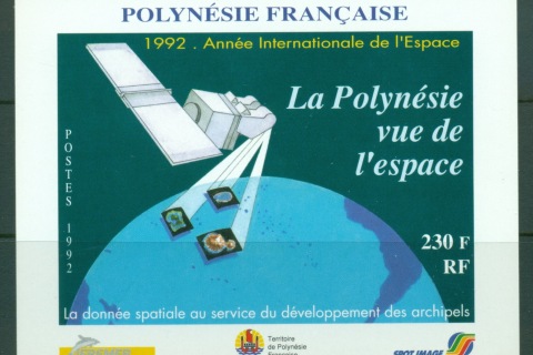 French-Polynesia-1992-View from Space MS