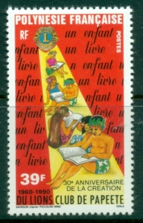 French-Polynesia-1990-Lions-Club-Papeete-MUH