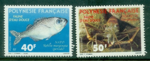 French-Polynesia-1990-Marine-Life-Fish-MUH