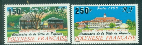 French-Polynesia-1990-Papeete-Village-Centenary-MUH