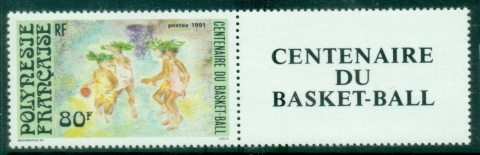 French-Polynesia-1991-Basketball-Centenary-MUH