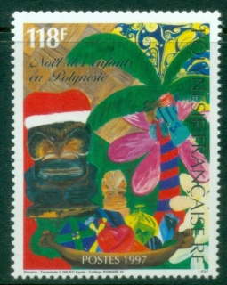 French-Polynesia-1997-Xmas-Painting-MUH