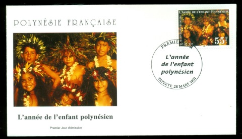 French-Polynesia-2001-Year of the Polynesian Child FDC