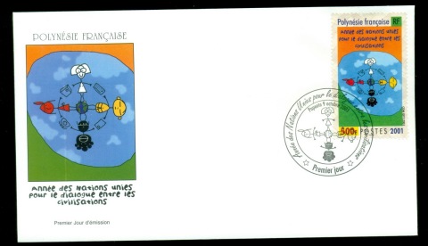 French-Polynesia-2001-Year of Dialogue Among Civilisations FDC