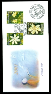 French-Polynesia-2001 Perfume Flowers FDC