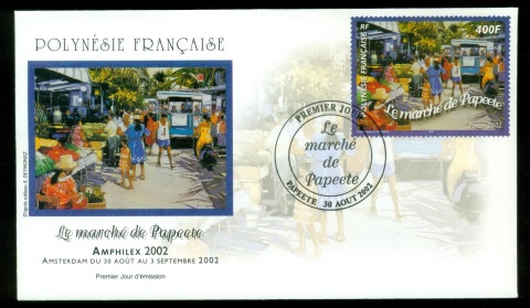 French-Polynesia-2002-Papeete Market FDC