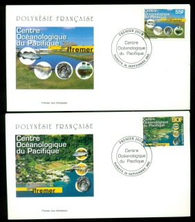 French-Polynesia-2002-Pacific Oceanology Centre 2xFDC