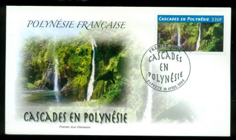 French-Polynesia-2003-Waterfalls FDC