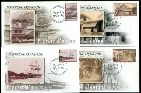 French-Polynesia-2003-Old Papeete Views 4xFDC