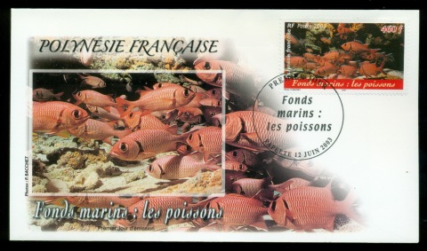 French-Polynesia-2003-Marine Life, Fish FDC