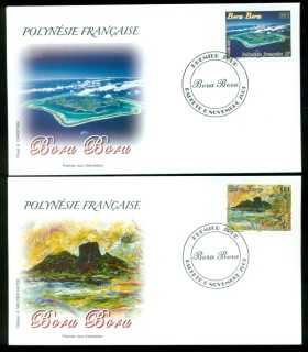 French-Polynesia-2003-Bora Bora 2xFDC