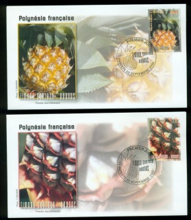 French-Polynesia-2005-Pineapples 2xFDC